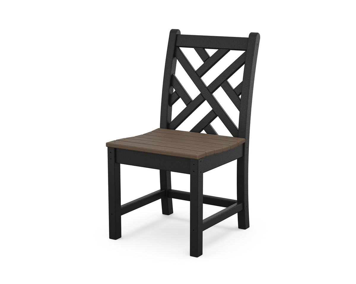 POLYWOOD Chippendale Dining Side Chair in Black / Kona