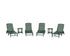 POLYWOOD Nautical Chaise 6-Piece Set in Green