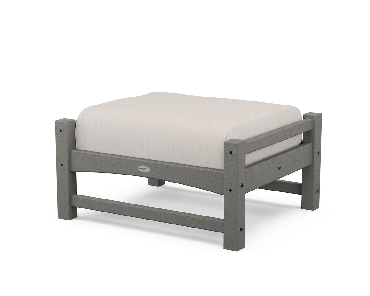 POLYWOOD Club Ottoman in Slate Grey / Cast Ash