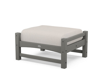 POLYWOOD Club Ottoman in Slate Grey / Cast Ash