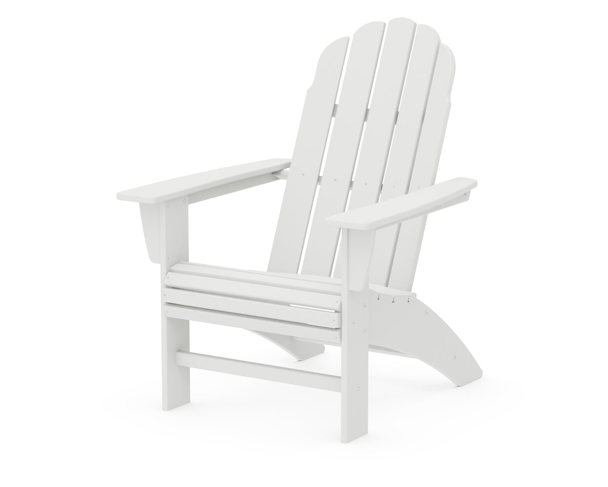 POLYWOOD Vineyard Curveback Adirondack Chair in White