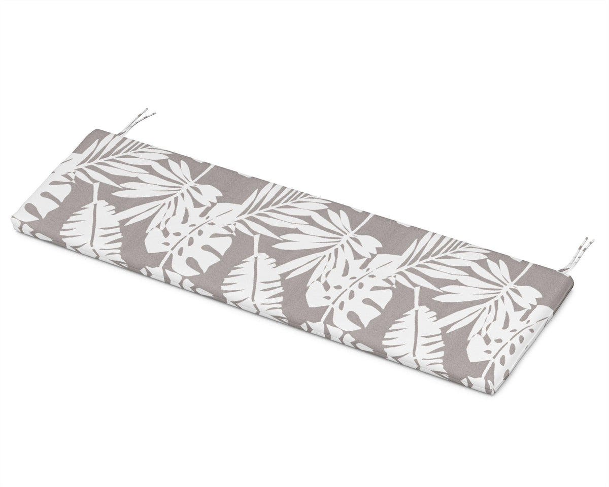 POLYWOOD Bench Seat Cushion - 17.25"D x 68.5"W x 2.5"H in Leaf Grey Mist