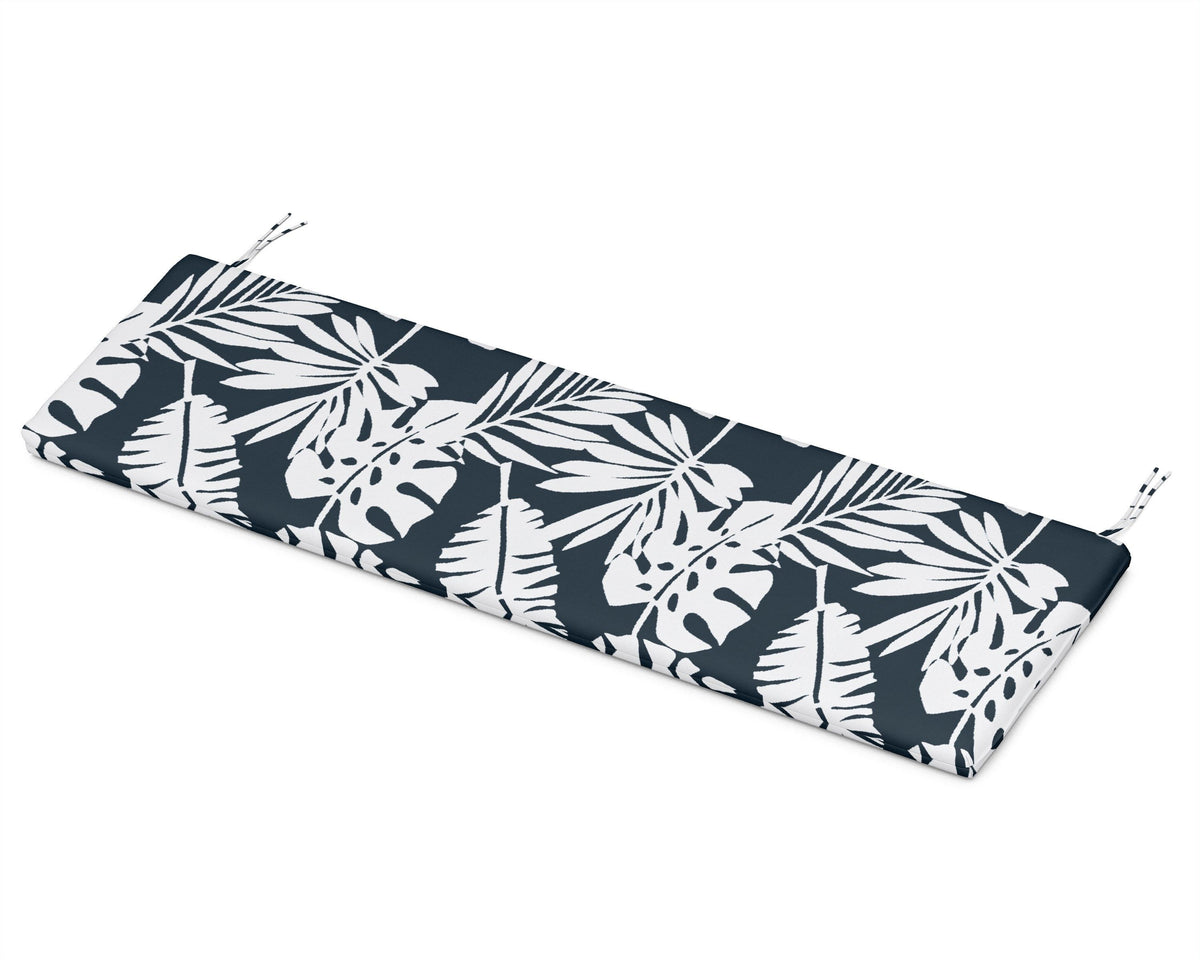POLYWOOD Bench Seat Cushion - 18.5"D x 55.5"W x 2.5"H in Leaf Marine Indigo