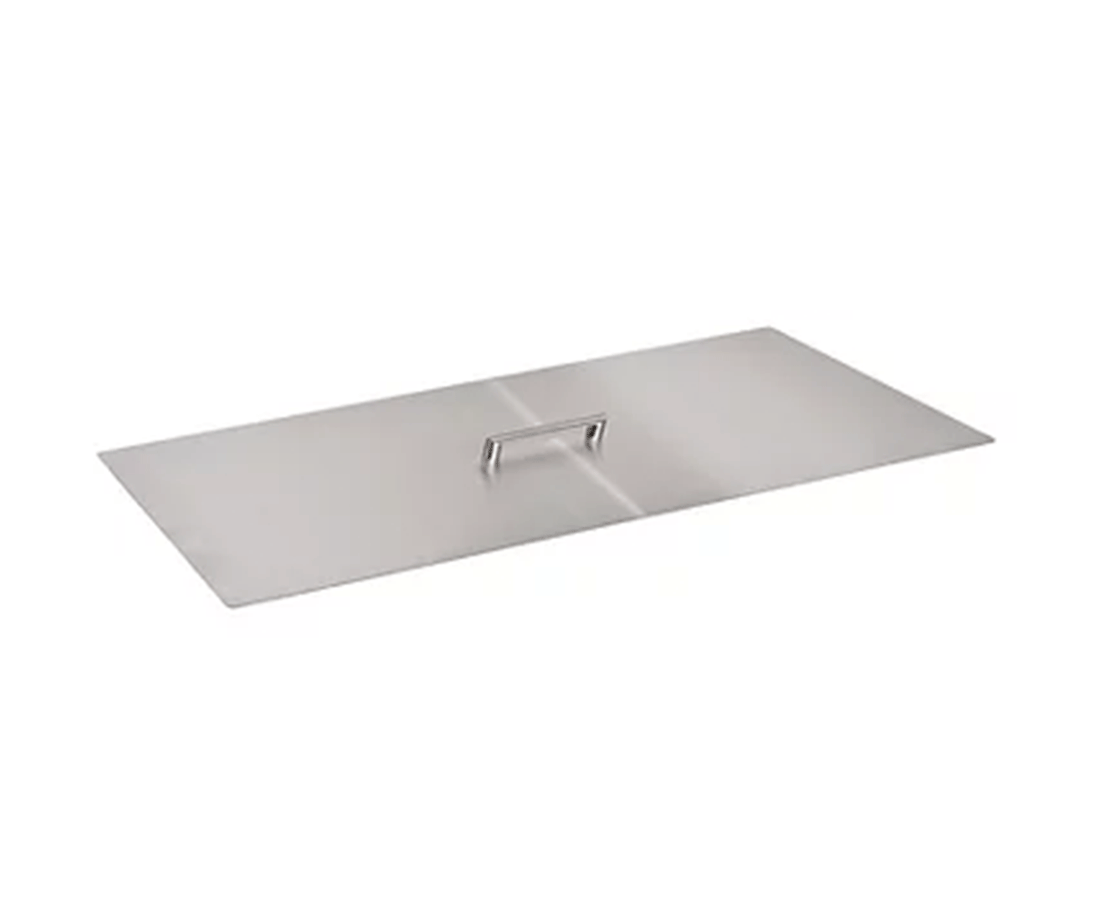 Berlin Gardens 12" x 24" Rectangular Stainless Steel Burner Cover: stainless steel rectangular burner cover