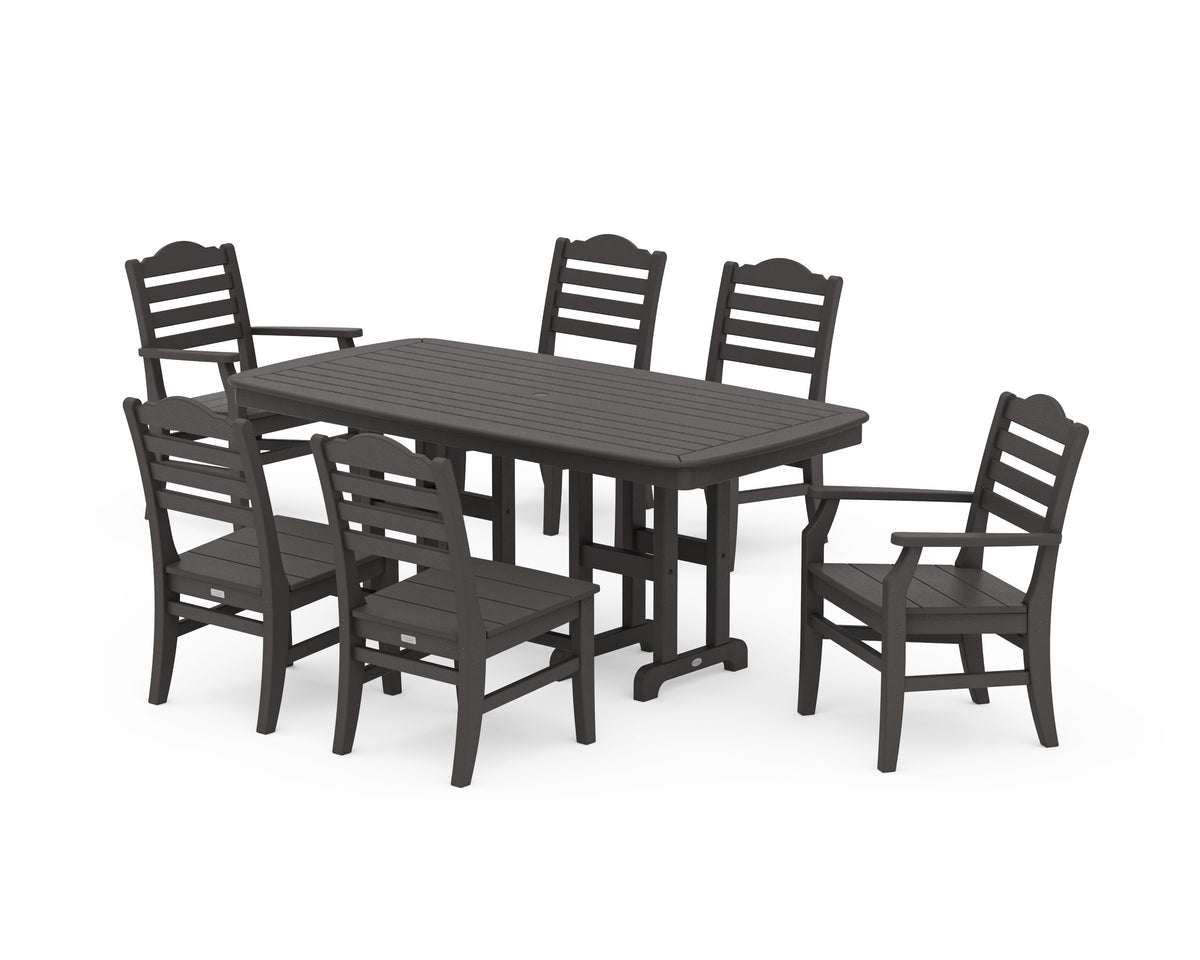 POLYWOOD Savannah 7-Piece Dining Set in Vintage Coffee