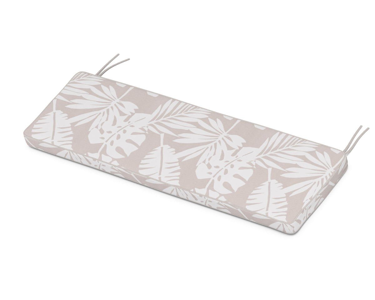 POLYWOOD Chinoiserie 60" Bench Seat Cushion in Leaf Dune Burlap