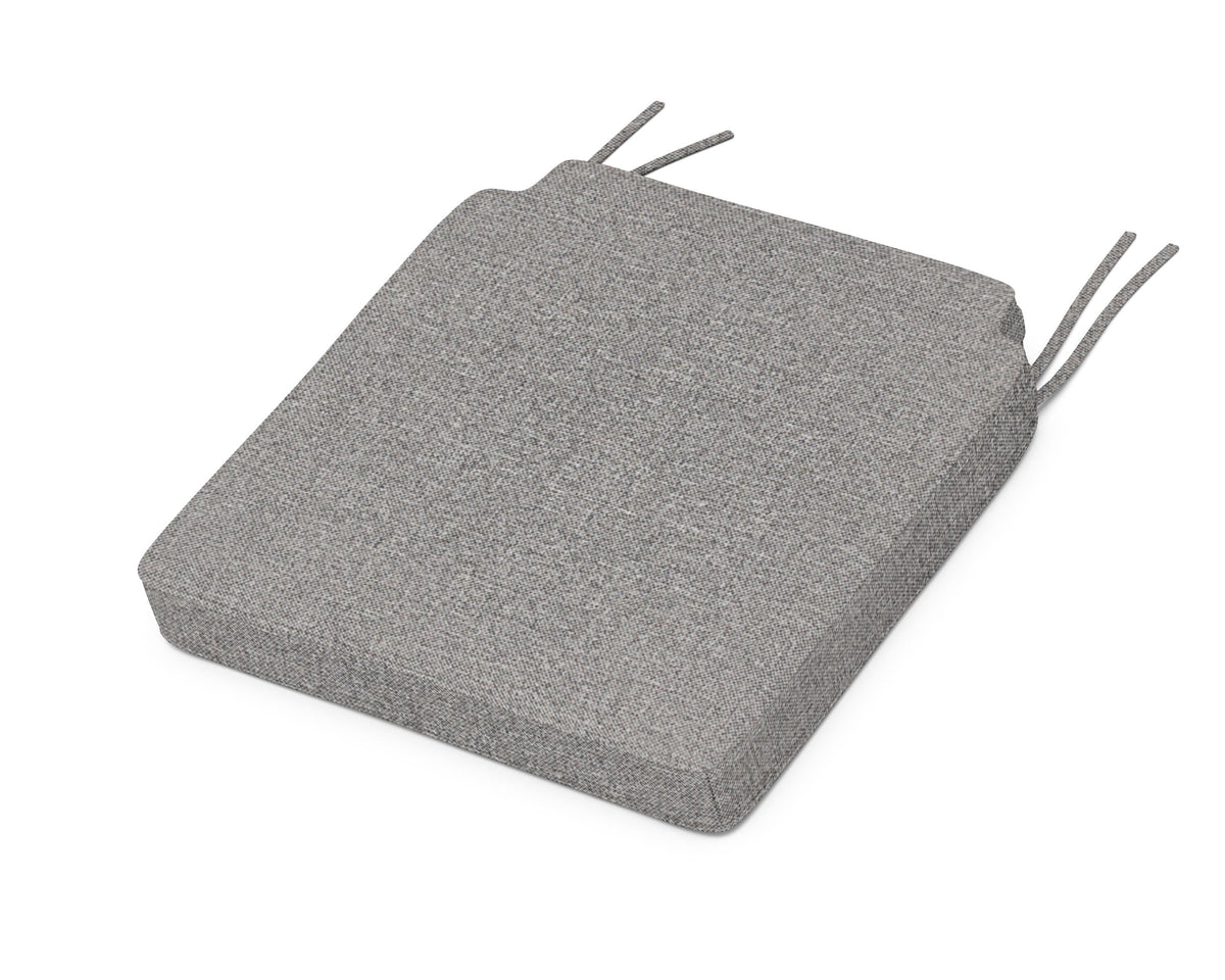 POLYWOOD Acadia Dining Side Seat Cushion in Grey Mist