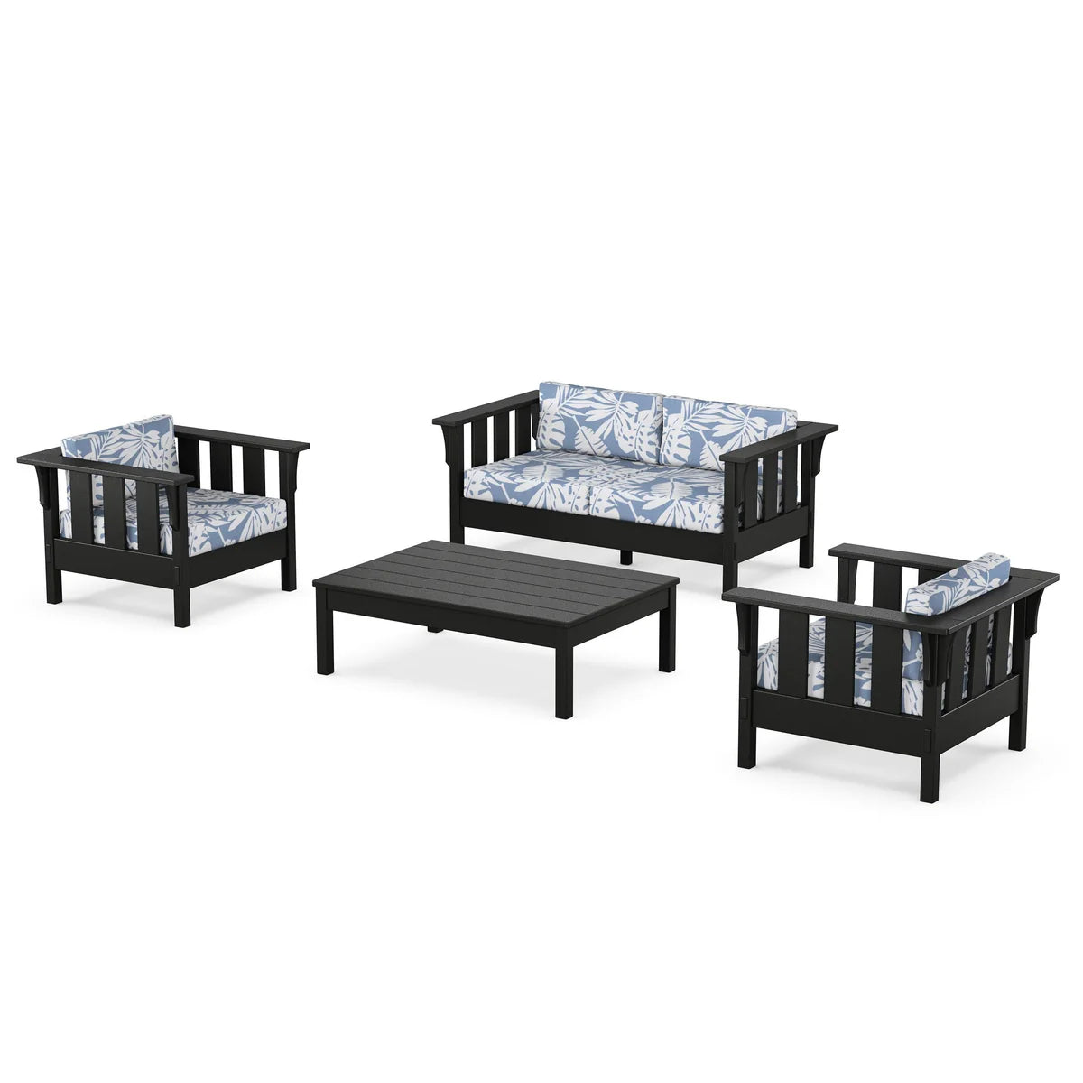POLYWOOD Acadia 4-Piece Deep Seating Set with Sofa