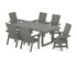 POLYWOOD Modern Adirondack 7-Piece Dining Set in Slate Grey