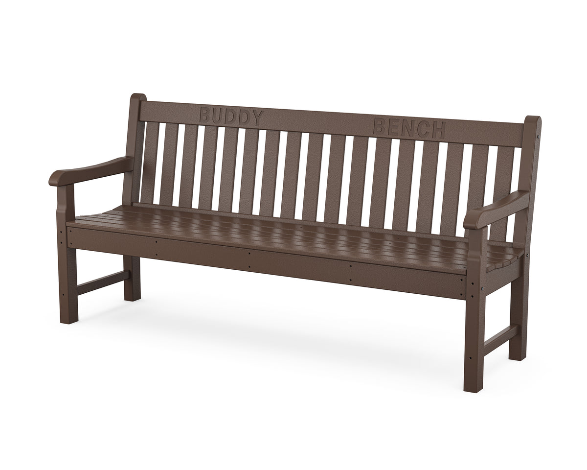 POLYWOOD 72" Buddy Bench in Mahogany