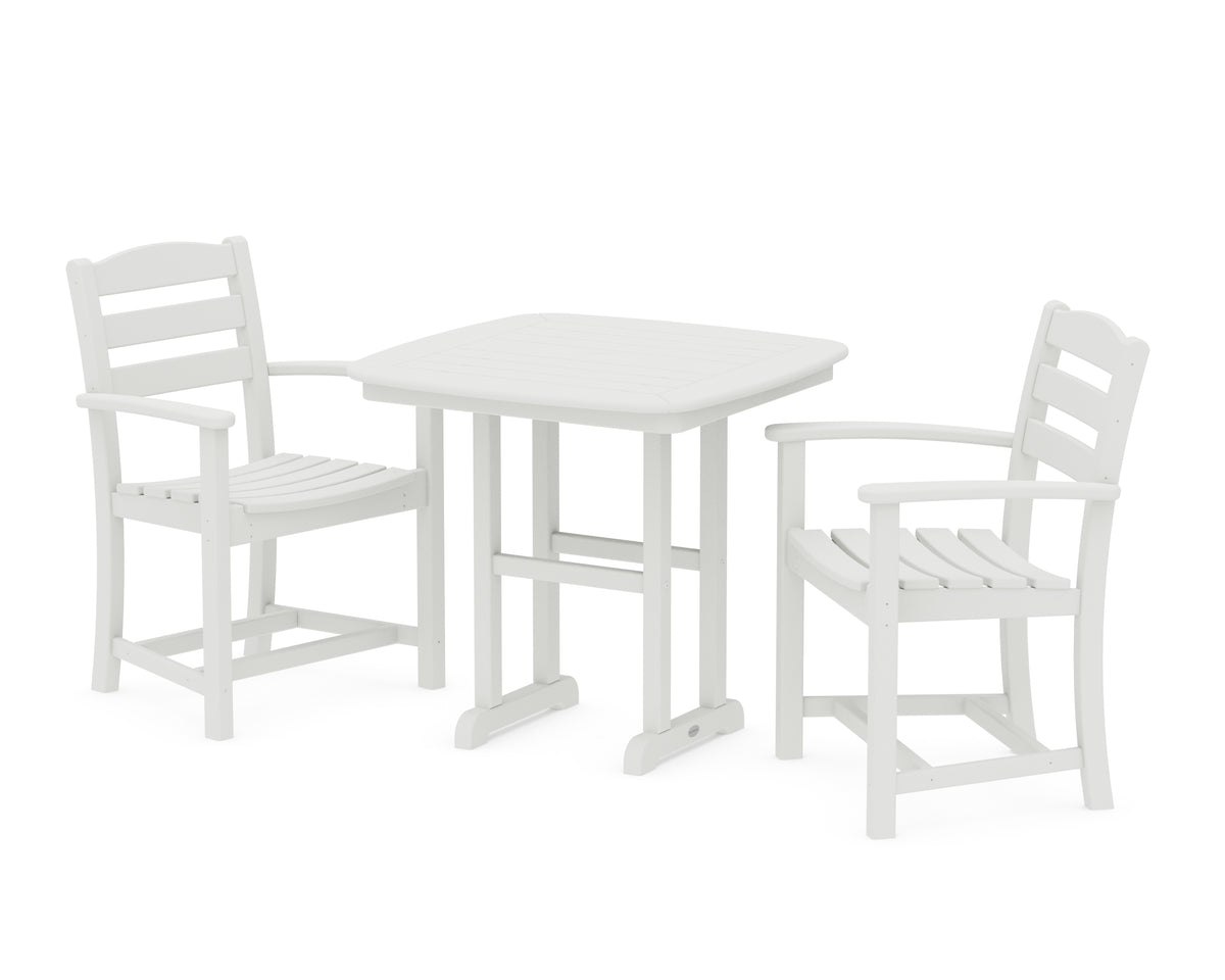 POLYWOOD La Casa Café 3-Piece Dining Set in Vintage White
