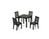 POLYWOOD Vineyard Kids 5-Piece Dining Set in Black