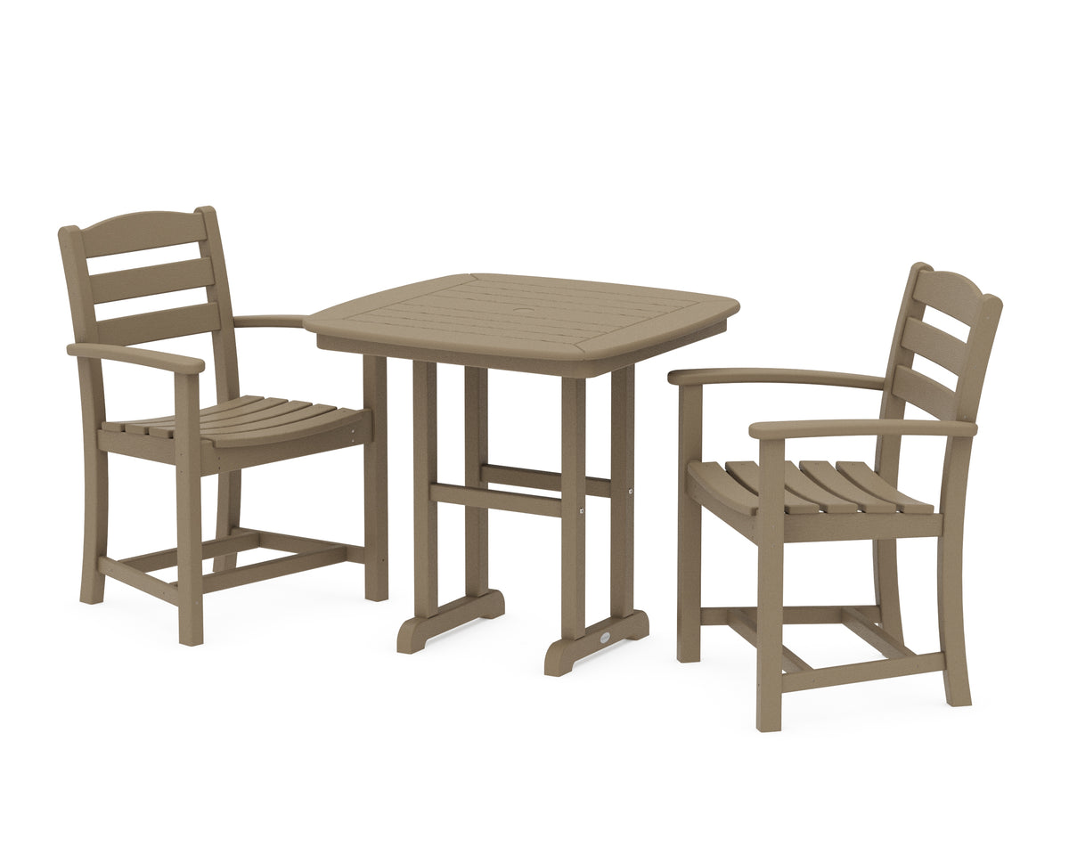 POLYWOOD La Casa Café 3-Piece Dining Set in Vintage Sahara