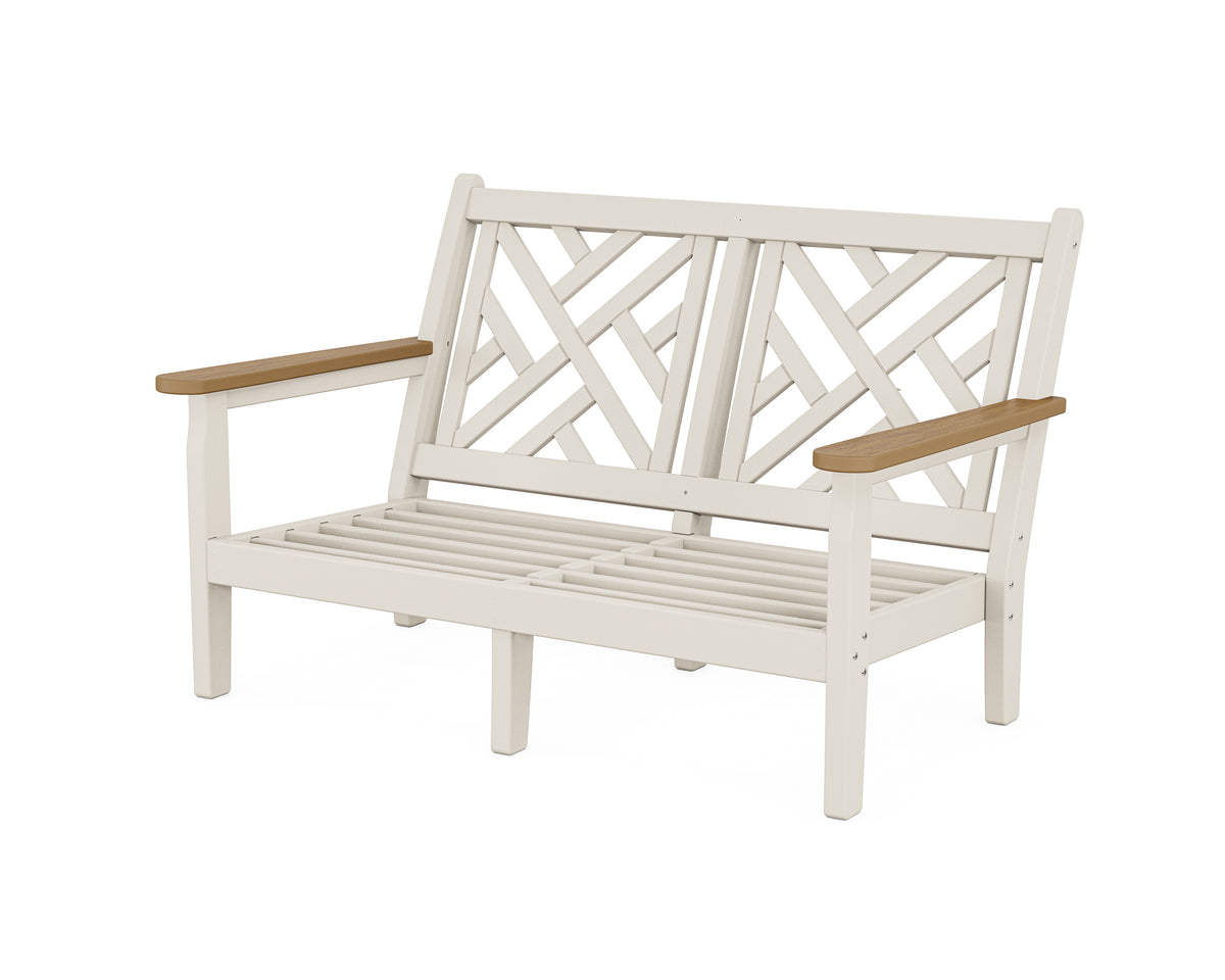 POLYWOOD Chippendale Deep Seating Loveseat Frame in Sand / Natural