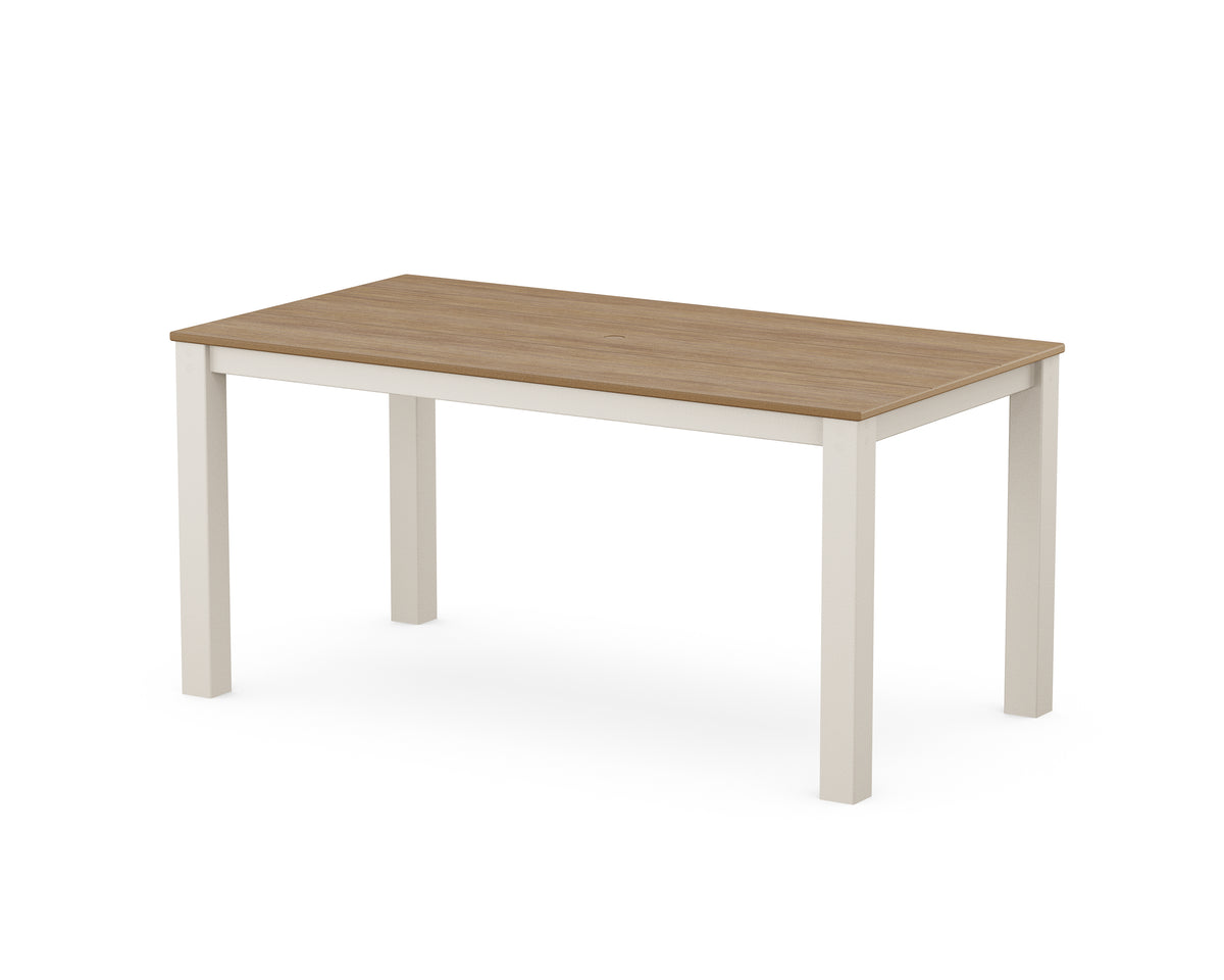 POLYWOOD Studio Parsons 34" X 64" Dining Table in Sand / Natural