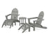 POLYWOOD Classic Adirondack 5-Piece Casual Set in Slate Grey