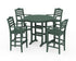 POLYWOOD Savannah 5-Piece Round Bar Set in Green