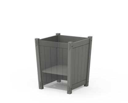 POLYWOOD Vineyard Large Tapered Square Short Planter Box angle view