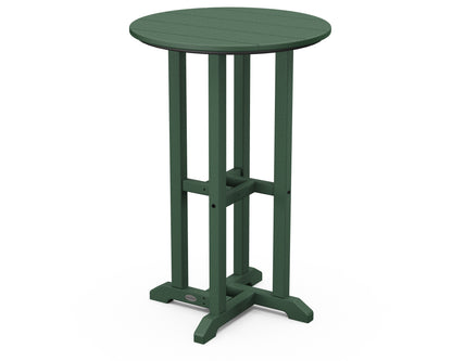 POLYWOOD 24" Round Farmhouse Counter Bistro Table in Green