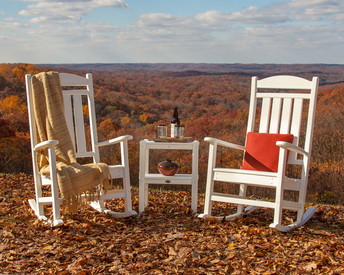 POLYWOOD Presidential 3-Piece Rocker Set in an outdoor setting