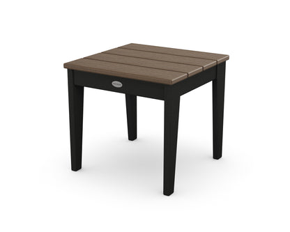 POLYWOOD Newport 18" Side Table in Black / Kona