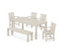 POLYWOOD Oxford 6-Piece Parsons Dining Set with Bench in Sand