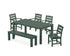 POLYWOOD Lakeside 6-Piece Parsons Dining Set with Bench in Green