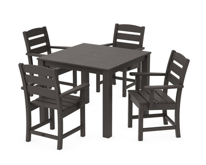 POLYWOOD Lakeside 5-Piece Parsons Dining Set in Vintage Coffee