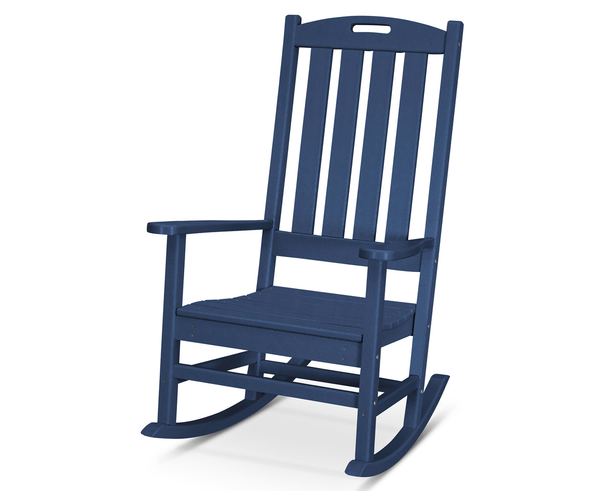 POLYWOOD Nautical Porch Rocking Chair in Navy