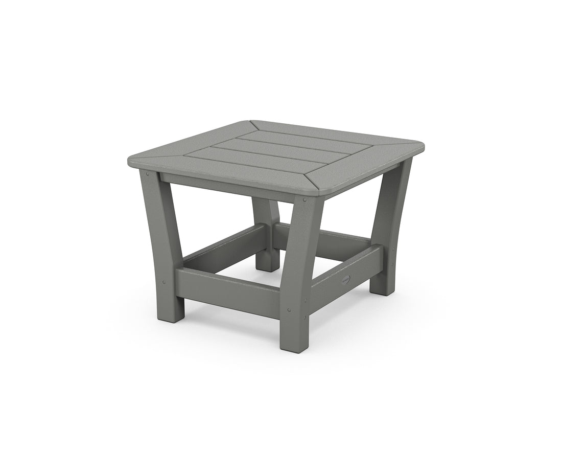 POLYWOOD Harbour Slat End Table in Slate Grey