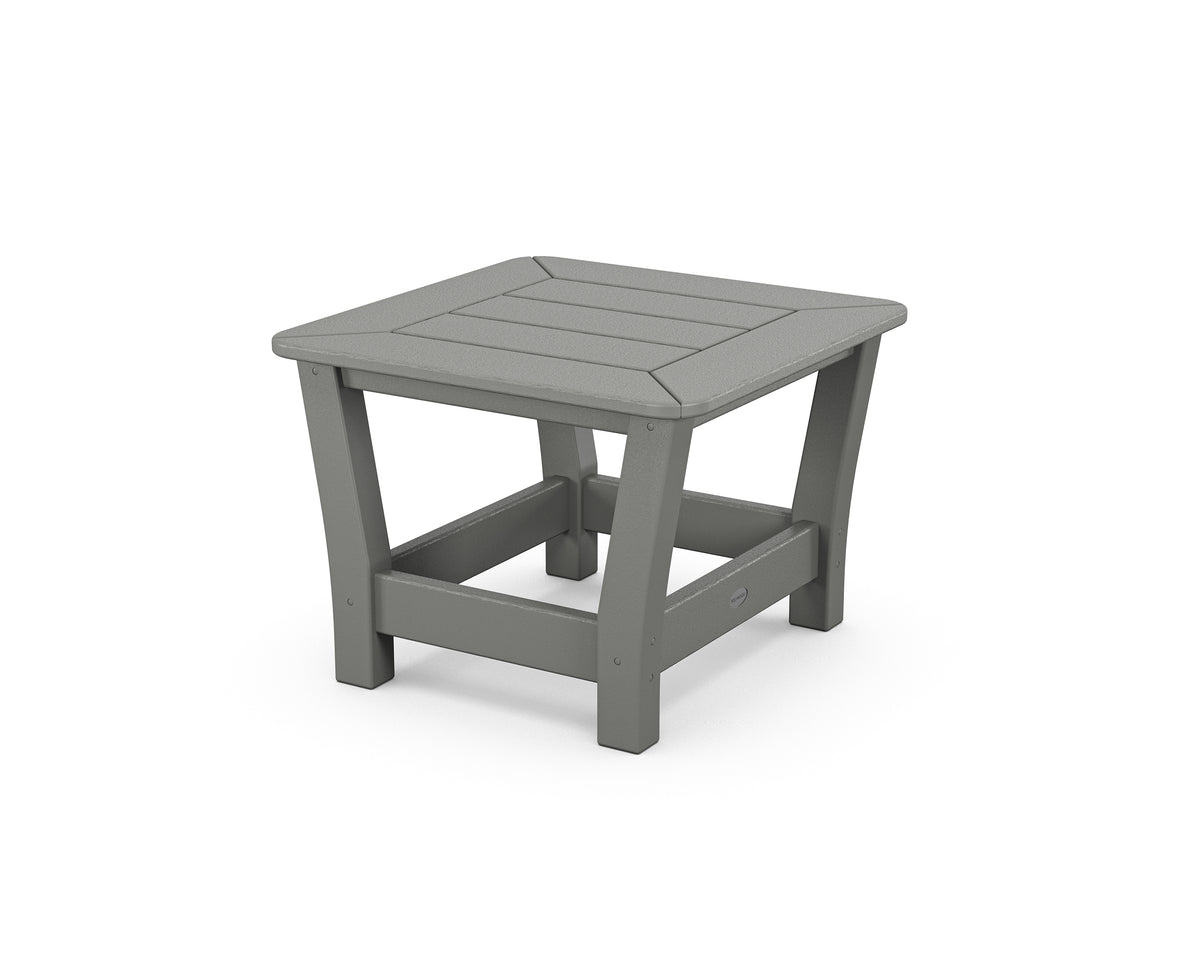 POLYWOOD Harbour Slat End Table in Slate Grey