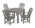 POLYWOOD Cottage 5-Piece Parsons Dining Set in Slate Grey