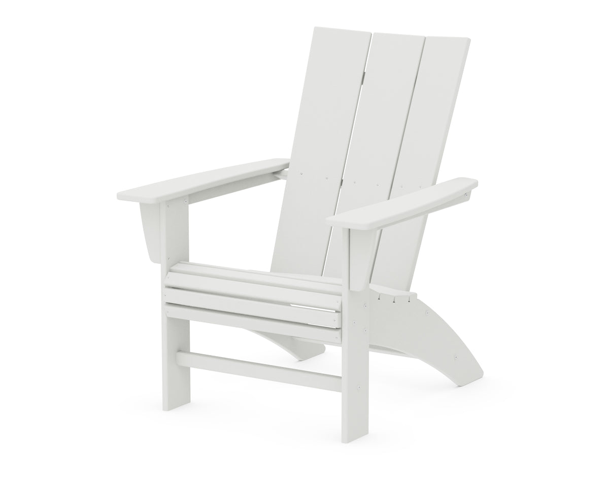 POLYWOOD Modern Curveback Adirondack Chair in Vintage White