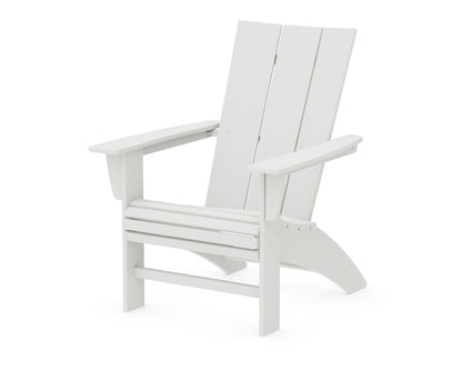 POLYWOOD Modern Curveback Adirondack Chair in Vintage White