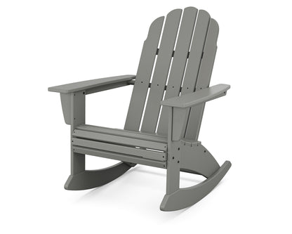 POLYWOOD Vineyard Curveback Adirondack Rocking Chair in Slate Grey