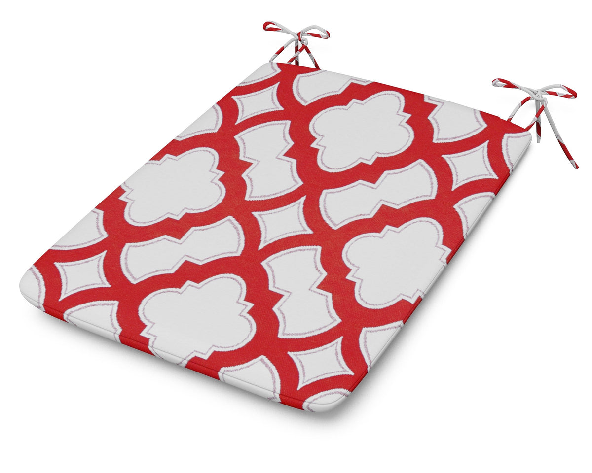 POLYWOOD 1100 Plaza Seat Pad in Trellis Crimson