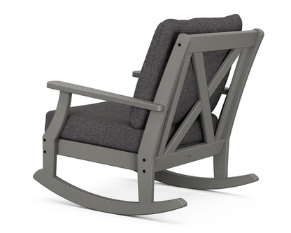 POLYWOOD Braxton Deep Seating Rocking Chair angle view