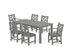 POLYWOOD Chippendale 7-Piece Parsons Dining Set in Slate Grey