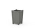 POLYWOOD Vineyard Tapered Square Short Planter Box in Slate Grey