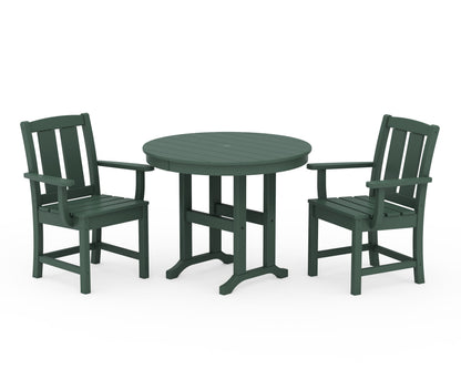 POLYWOOD Mission 3-Piece Farmhouse Dining Set in Green