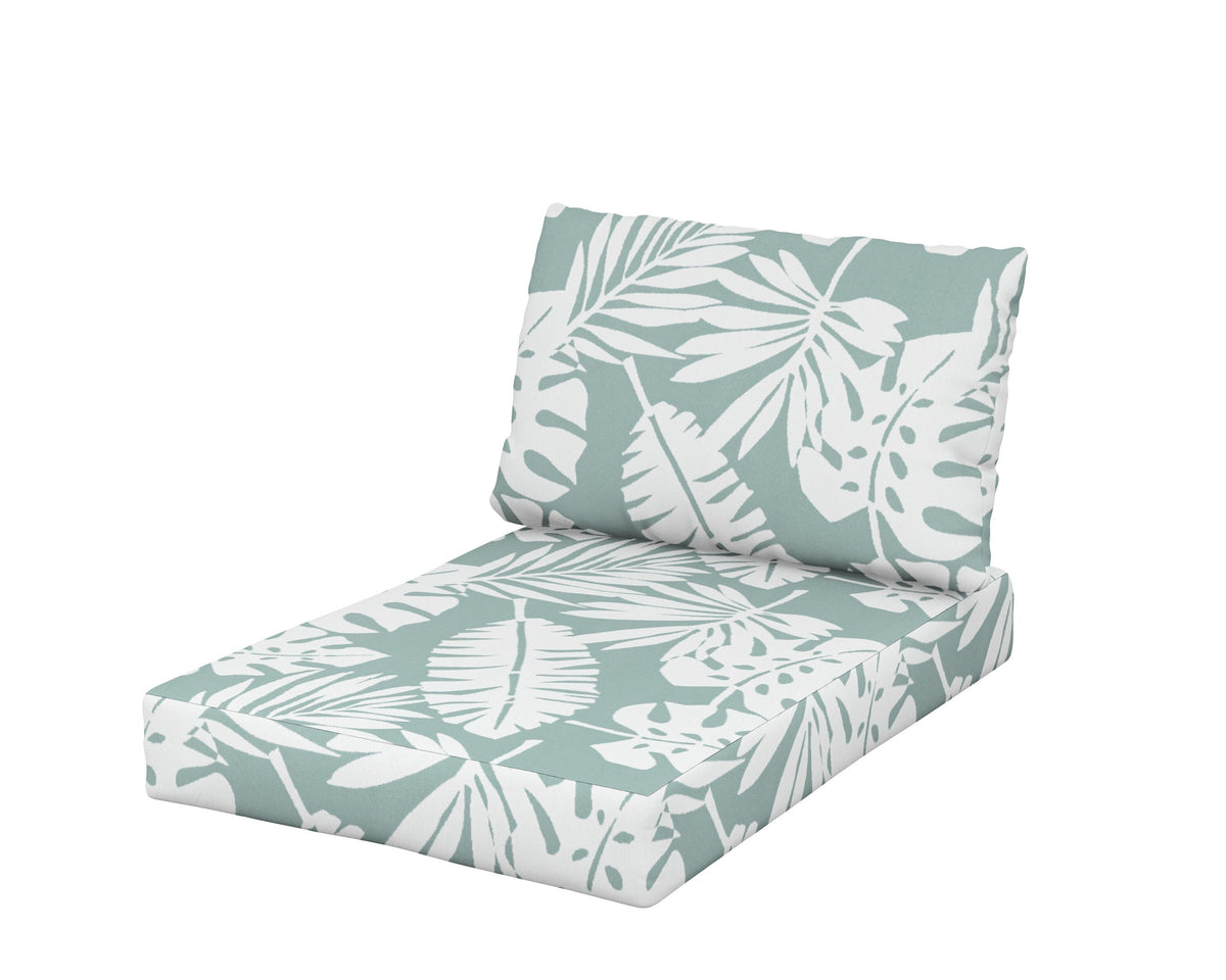 POLYWOOD Daybed Swing Seat/Back Cushion in Leaf Glacier Spa