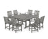 POLYWOOD Mission 9-Piece Square Dining Set with Trestle Legs in Slate Grey