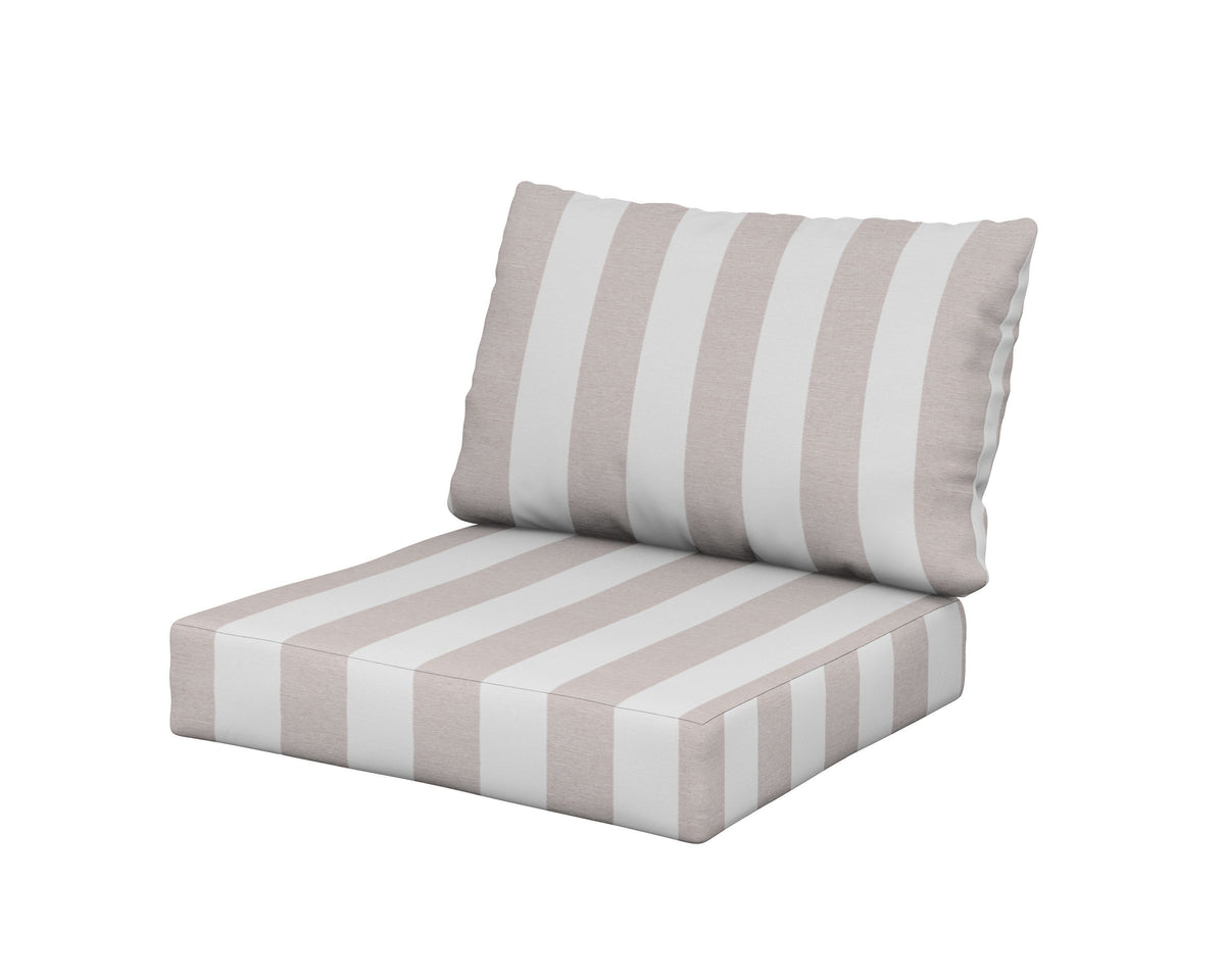 POLYWOOD Modular Cushion in Cabana Stripe Dune Burlap