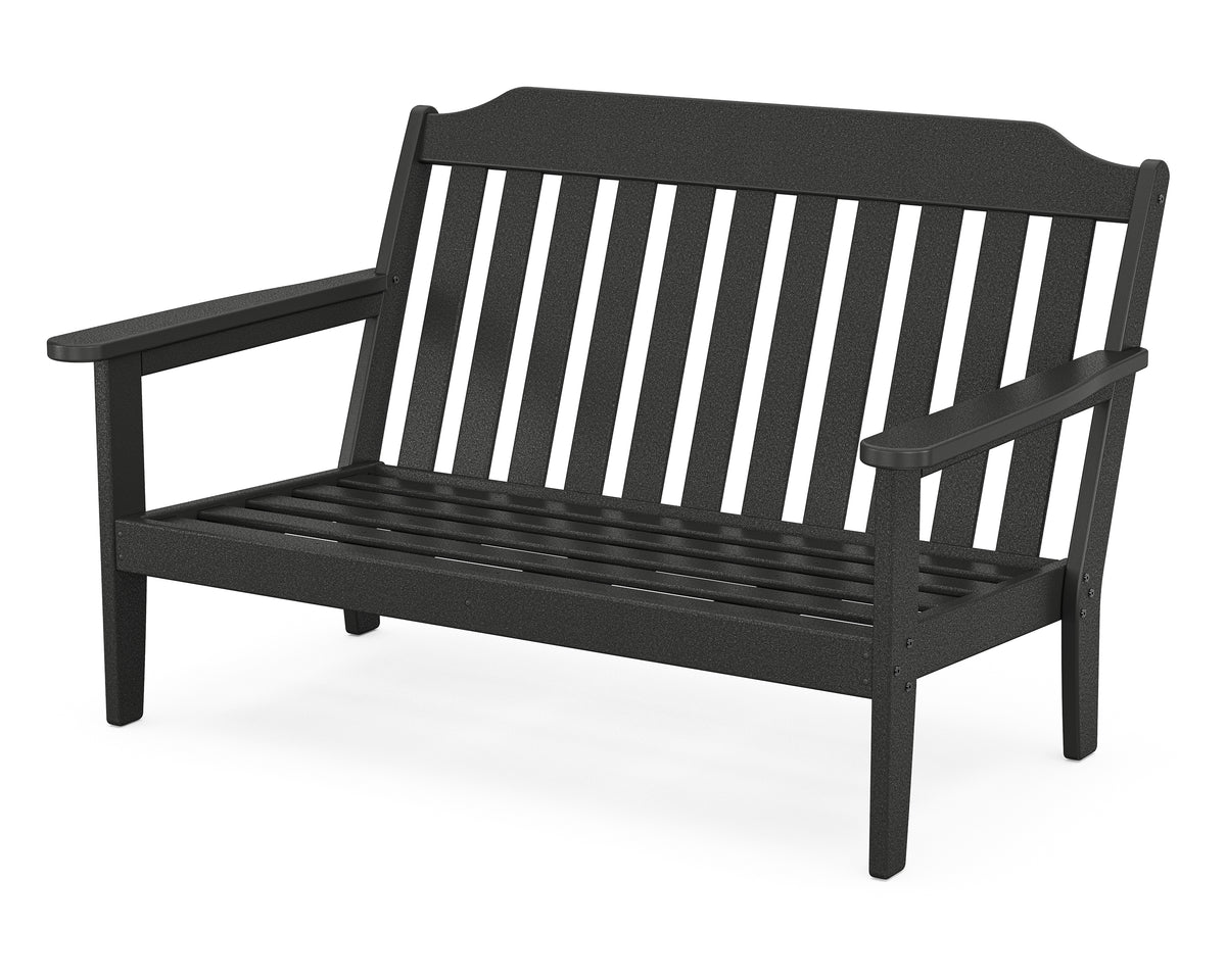 POLYWOOD Country Living Cottage Deep Seating Loveseat Frame in Black