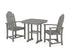 POLYWOOD Classic Adirondack 3-Piece Dining Set in Slate Grey