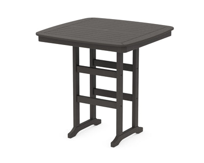 POLYWOOD Nautical 44" Bar Table in Vintage Coffee