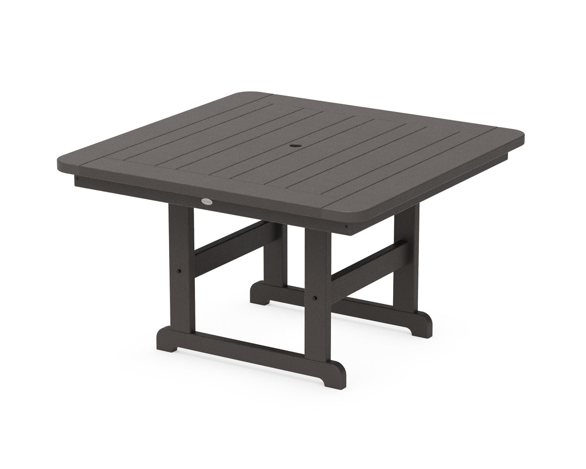 POLYWOOD Park 48" Square Table in Vintage Coffee