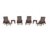 POLYWOOD Signature Chaise 6-Piece Set with Wheels in Mahogany
