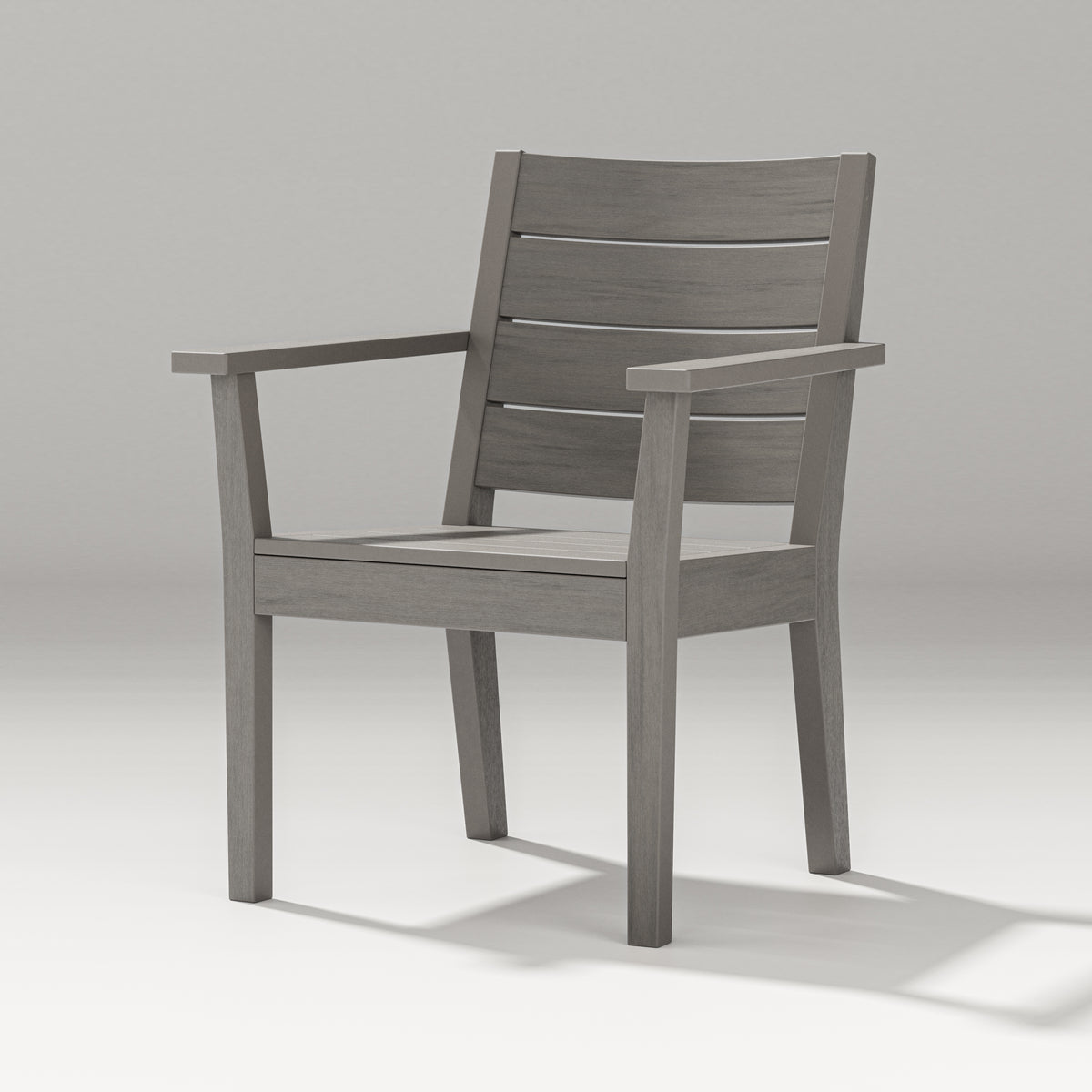 POLYWOOD Latitude Dining Arm Chair in Driftwood