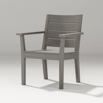 POLYWOOD Latitude Dining Arm Chair in Driftwood